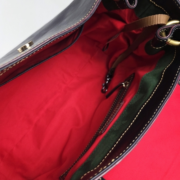 Dooney Bourke Florentine Leather Satchel Dark Navy - Picture 9 of 11